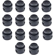 Toggles for Drawstrings,Double and Single Hole Spring Cord Locks Toggles Cord Plastic Ends Stopper for Paracord Rope