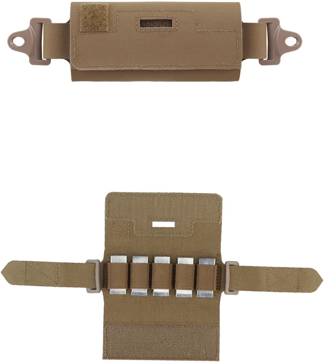 Airsoft Helmet Counterweight Pouch,Helmet Counterbalance Weight NVG Pouch with Five Blocks for Fast PJ BJ MH Tactical Helmet