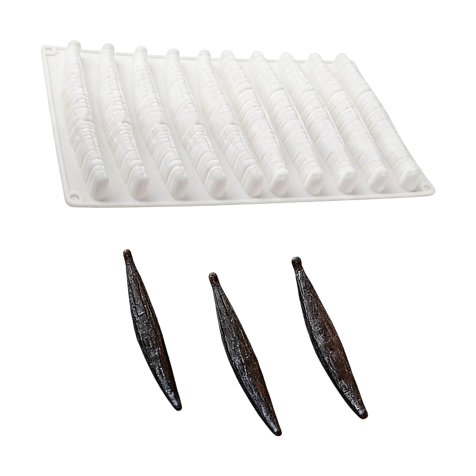 Ekoama Silicone 10 Cavities Pods Cake Mousses Mold Kitchen Bakewares Dessert Baking Tool For Home And Professional Use