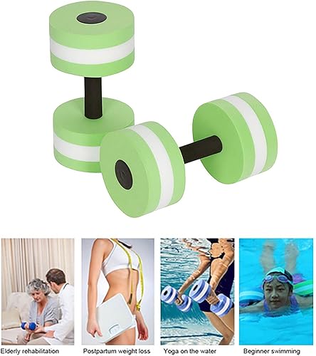 Miniatura 4 de Juego de 2 mancuernas resistentes de espuma EVA acuática para fitness, 10.63 x 5.9 pulgadas, para ejercicio y entrenamiento en la piscina