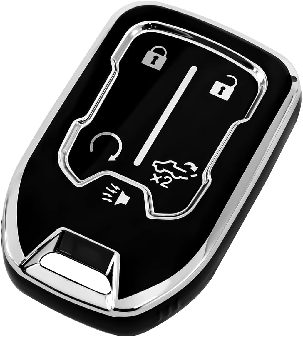 OFFCURVE Compatible with GMC Key Fob Cover Key Fob Case for Chevy Suburban Tahoe