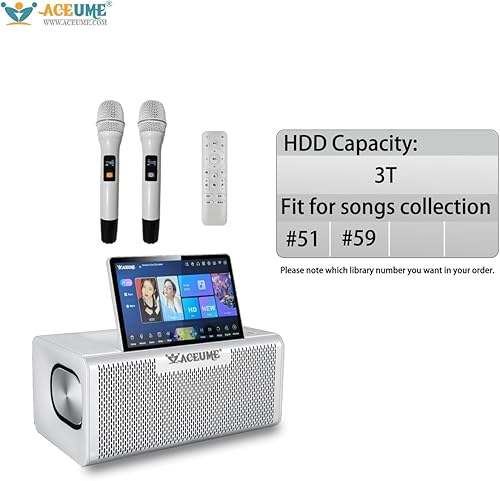 Miniatura 2 de DMS 3TB Pantalla táctil Karaoke Chino Inglés Cantonés Taiwanés Vietnamita Canciones 10 "Pantalla táctil Reproductor de karaoke Echo Mixing