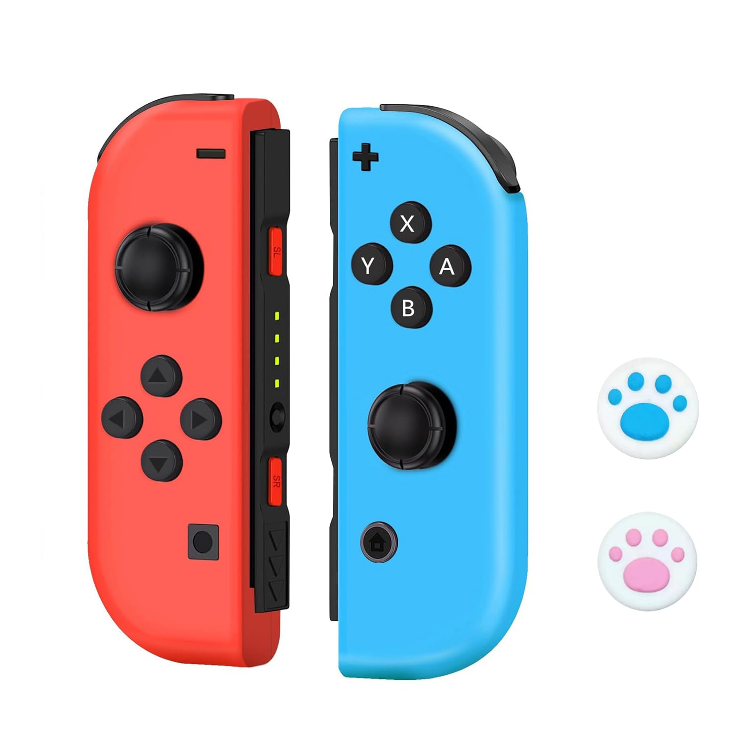 Wireless Switch Controller for Switch/OLED/Lite - Left & Right Joypad Replacement (Red&Blue).