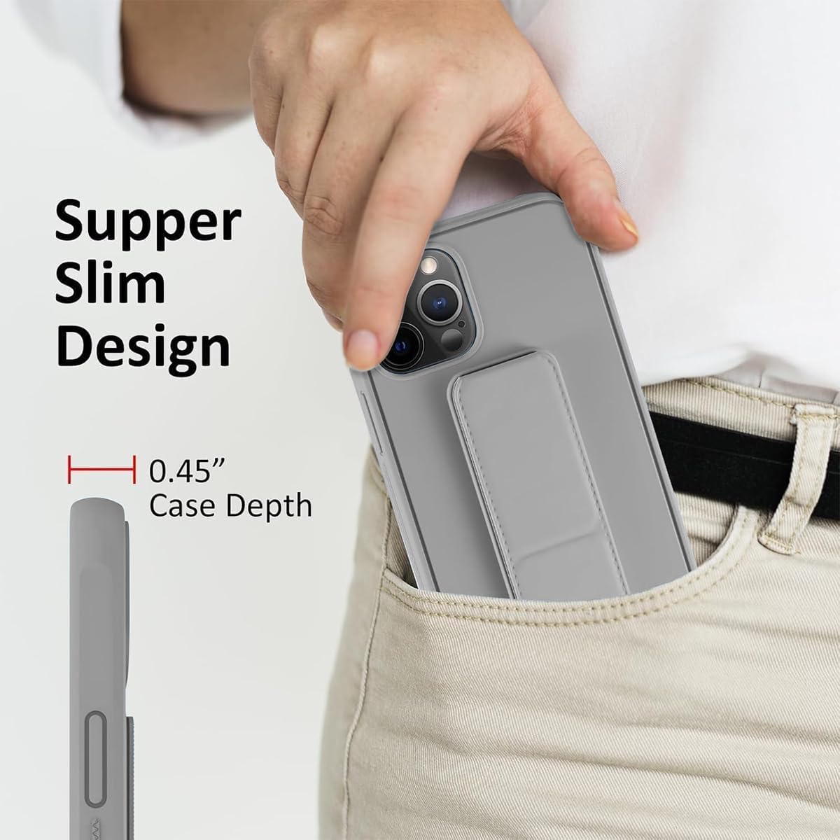 جراب حماية من السيليكون بتصميم رفيع ولطيف متعدد الوظائف بمسند ... - view 4