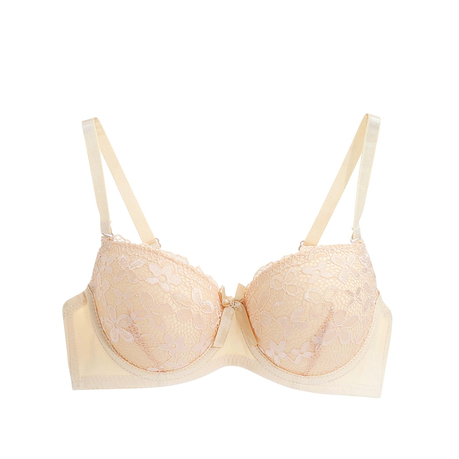 GenericWomen's Lace Bra Ladies Non Wired Bras Gathered Lingerie Bra Sexy Bras Full Coverage Bralette Sleeping Brassiere