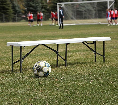 Lifetime Klappbank Weiß | 183x29x42 cm | Sitzbank aus HDPE & Stahl | Klappbar & tragbar | UV-beständig & wetterfest | 360 kg Traglast | Für Garten, Camping, Event & Terrasse