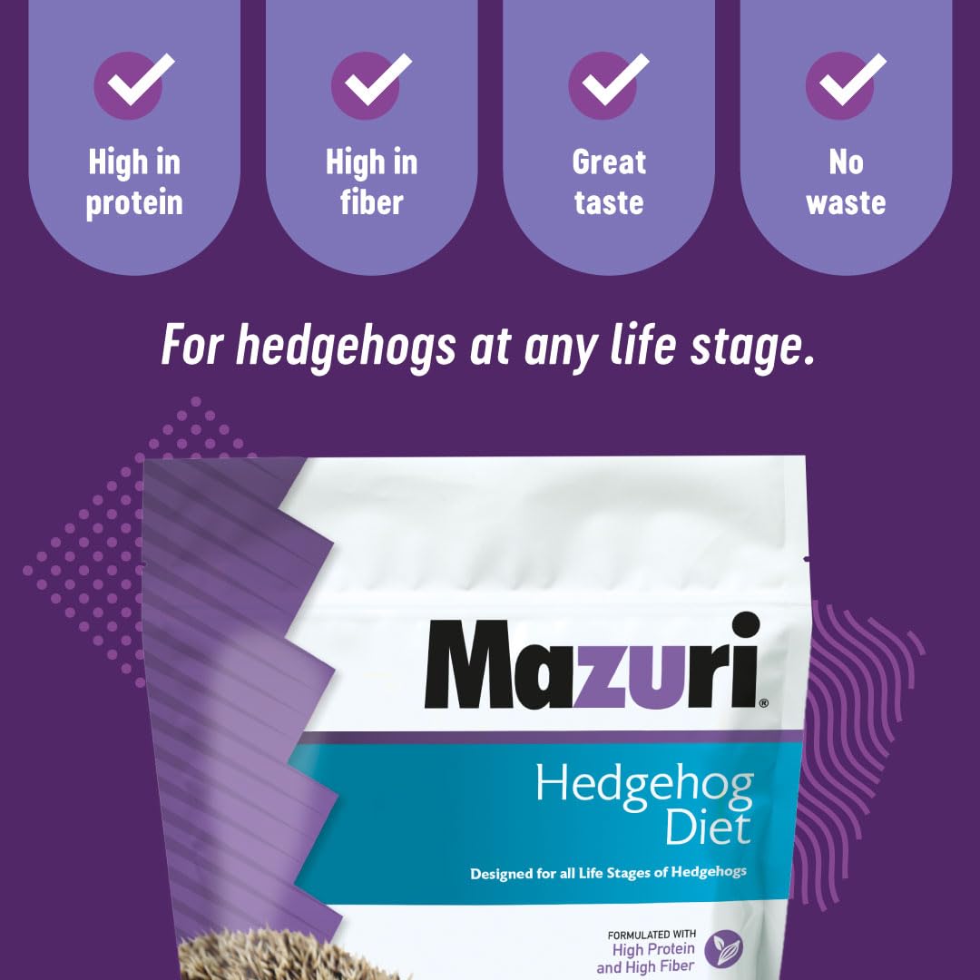 Mazuri | Nutritionally Complete Hedgehog Food | 8 Ounce (8 oz) Bag