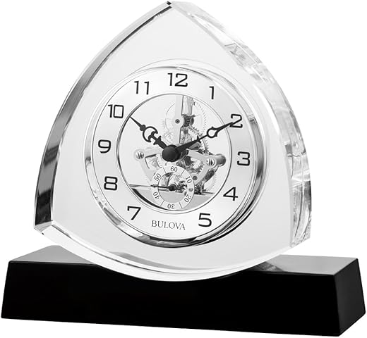 Bulova Trident Clock Clocks B1706 Trident, Clear