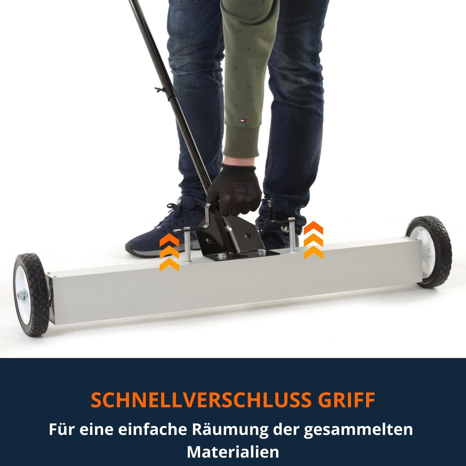 Magnetar Magnetbesen - 45 cm - Magnetischer Bodenkehrer - Magnetic Broom - Spänesammler - Magnet Besen Stark - Magnet Kehrmaschine - Magnetic Sweeper