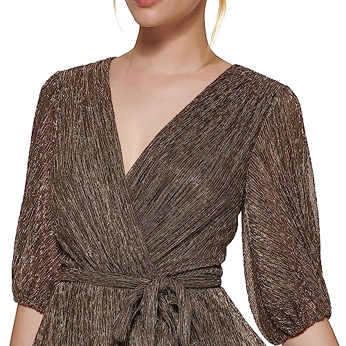 Image of Eliza J Womens Elbow Sleeve V-Neck Long Dress