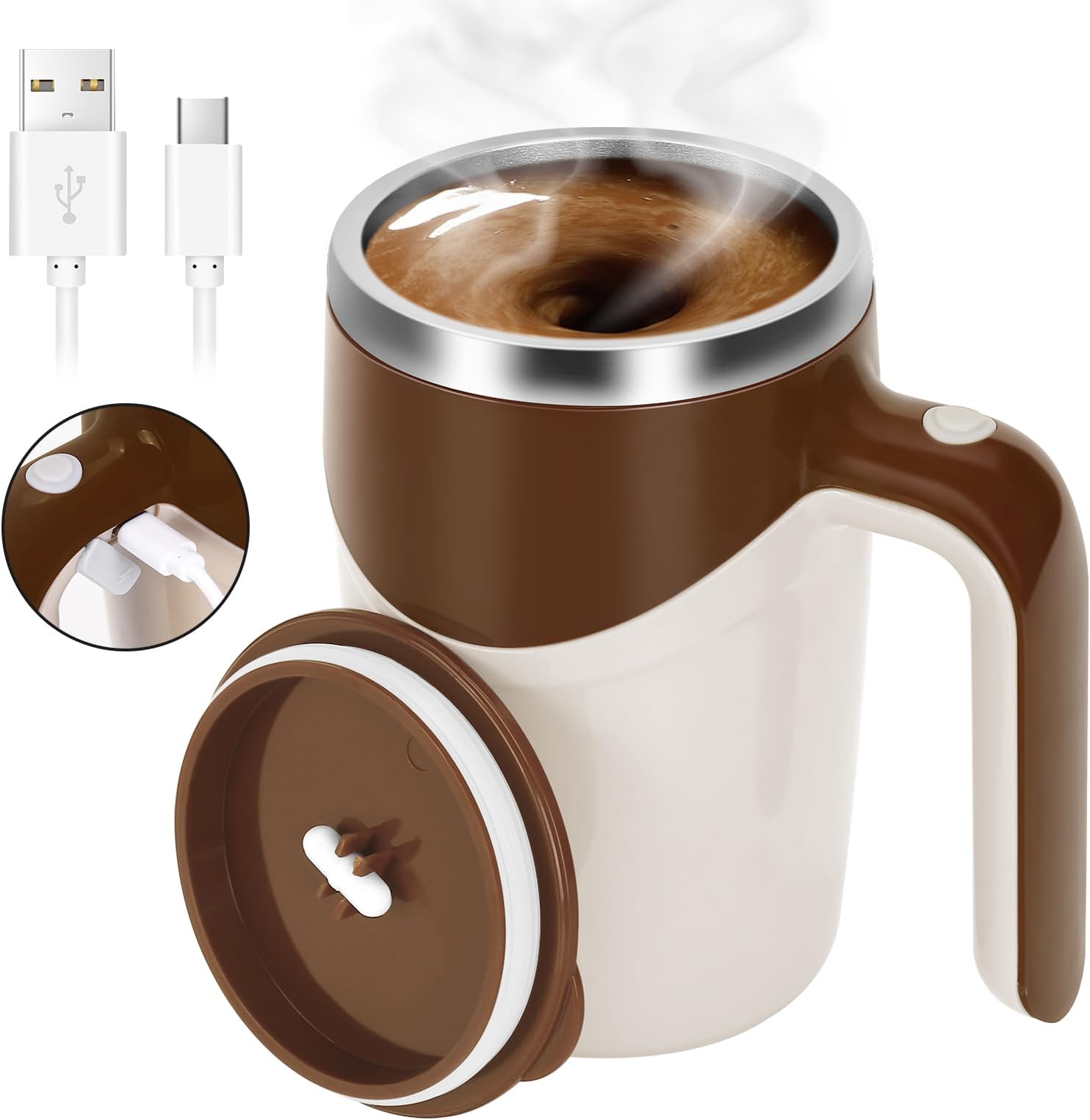 Amazon.com: Beyoung Self Stirring Coffee Mug, Rechargeable Automatic ...