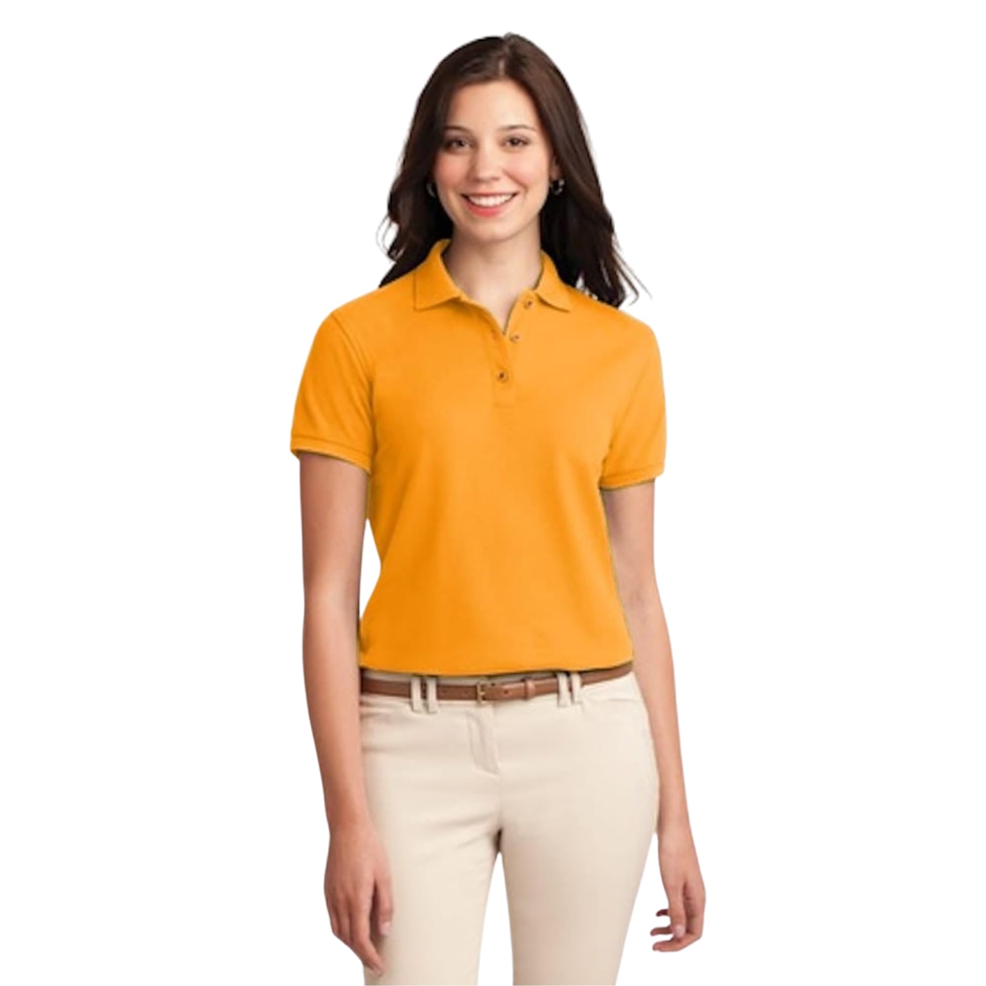 maketin Women's Mustard Yellow Cotton Polo T-Shirt Solid Fit Collared-picture-32