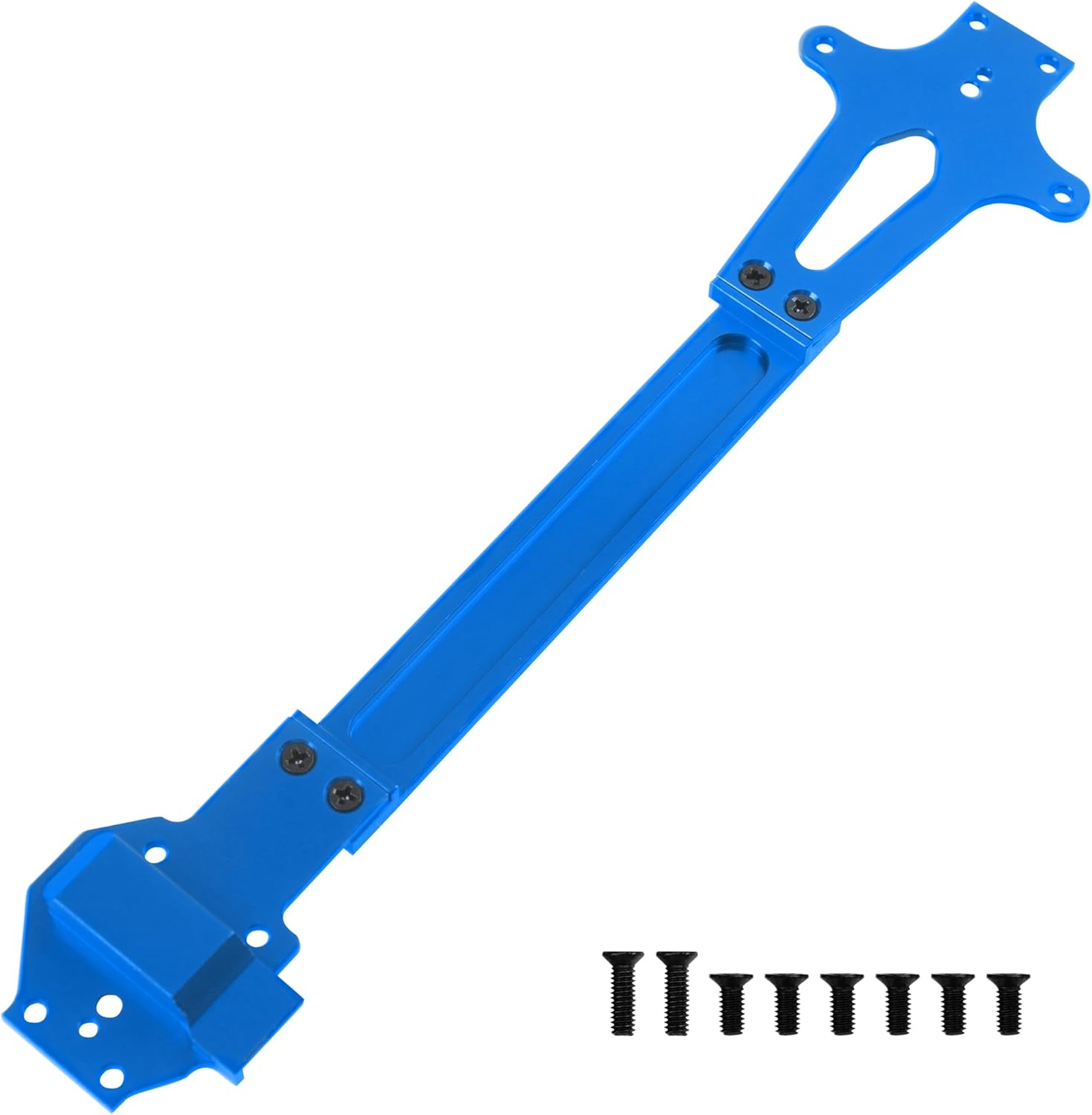 ShareGoo Metal Radio Tray & Central Drive Shaft Center Shaft Compatible with WLtoys 124016 124017 124018 124019 1/12 RC Car Upgrade Parts (Blue)