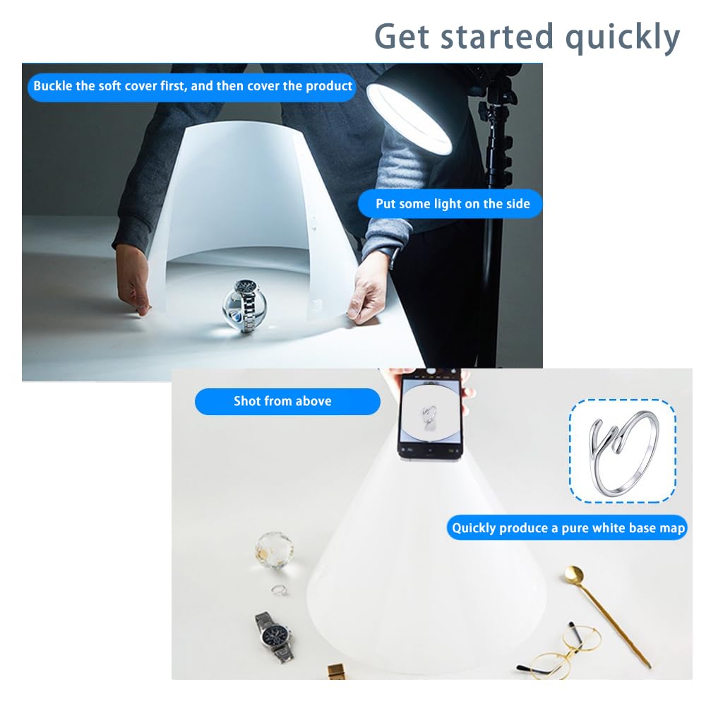 Lichtkegel Foto Diffusor 30x33cm - 360° Diffusion Für Professionelle Beleuchtung