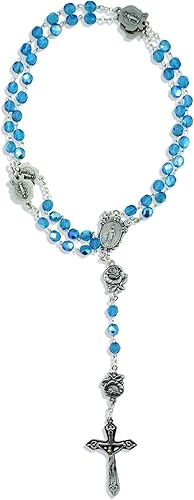 Venerare Rosario Católico de la Inmaculada Concepción con Cuentas de Vidrio