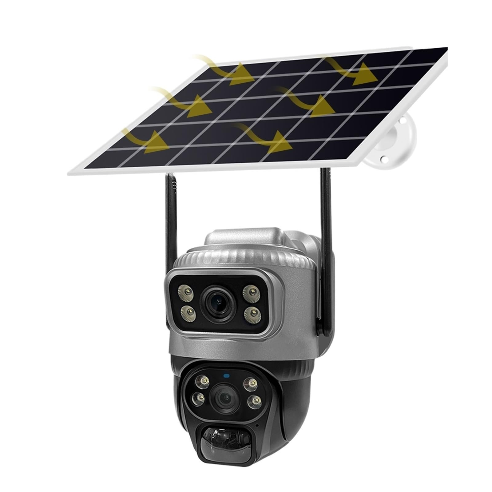 JVDDI Dual Lens 4G Camera Solar PIR Human Detection Night Vision Waterproof Security Video IP Camara 3MP 4K Battery CCTV Monitor(4G Cam 128G Card)