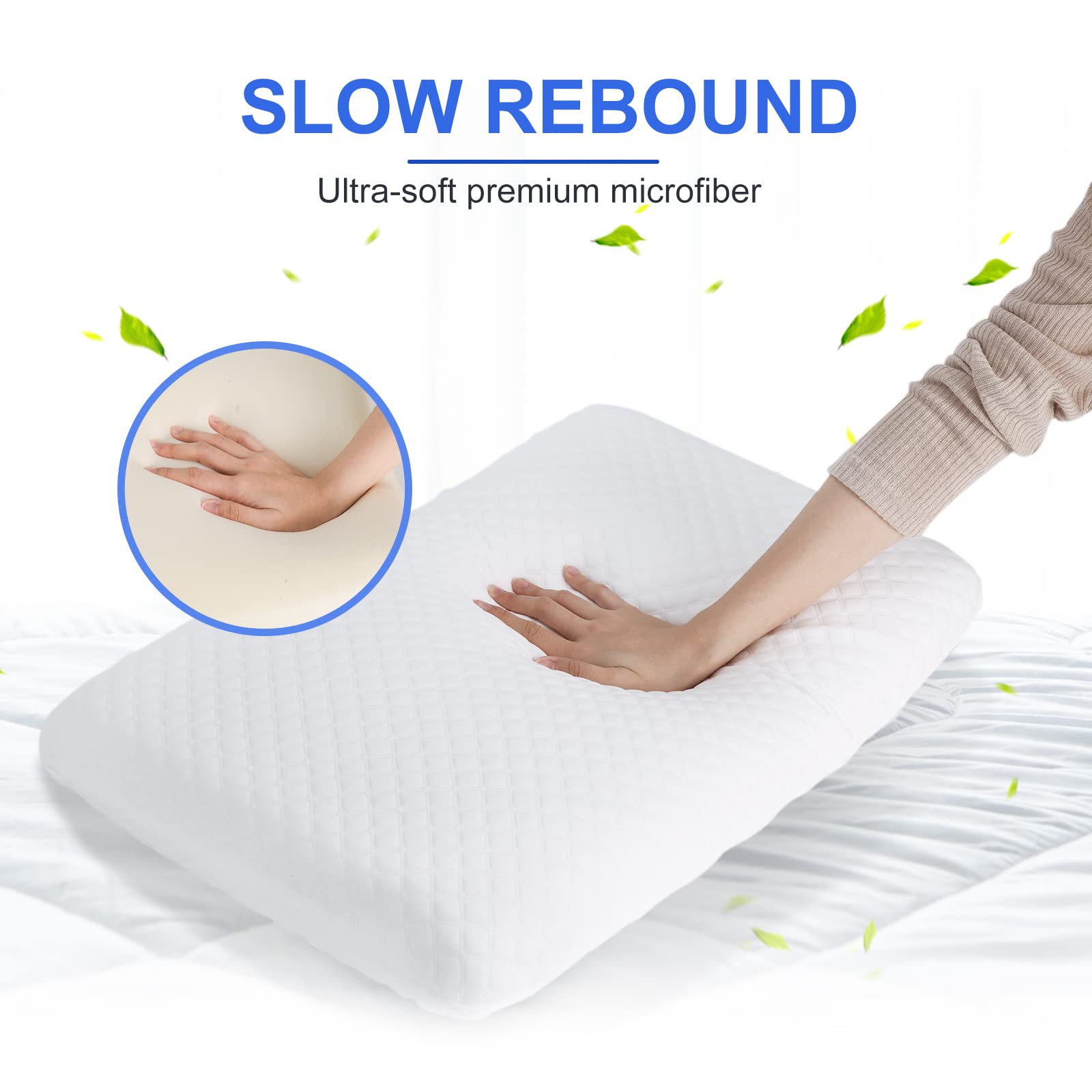 Amazon｜OJIMO 頚椎メモリーフォーム 枕 プレミアムベッド枕 洗える