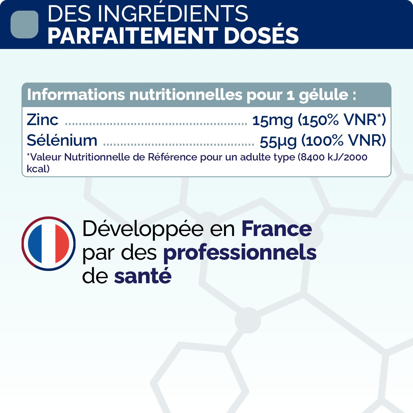 Zinc Bisglycinate 15mg + Sélénium | Assimilation Maximale | Peau, Ongles, Cheveux, Immunité, Fertilité | Fabriqué en France (180 gélules | 6 mois)