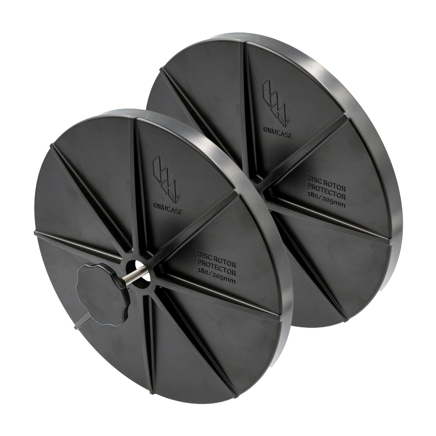 Disc Rotor Protector - 2-Pc Mountain Bike Disc Brake Rotor Cover Set for Travel - Impact Resistant Bicycle Frame Protection - Black