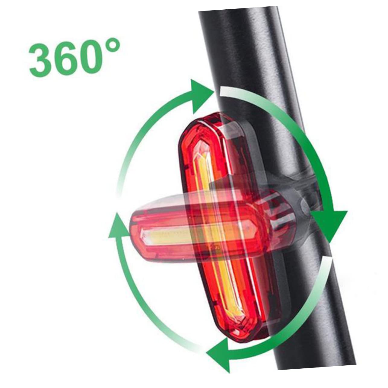 INOOMP 3 Pièces Feu Arrière De Vélo Phare De Vélo Feux De Vélo Avant Et Arrière Feu Arrière De Vélo USB Lumière Rechargeable Lumière De Guidon De Vélo Ensemble De Lumière De Vélo LED