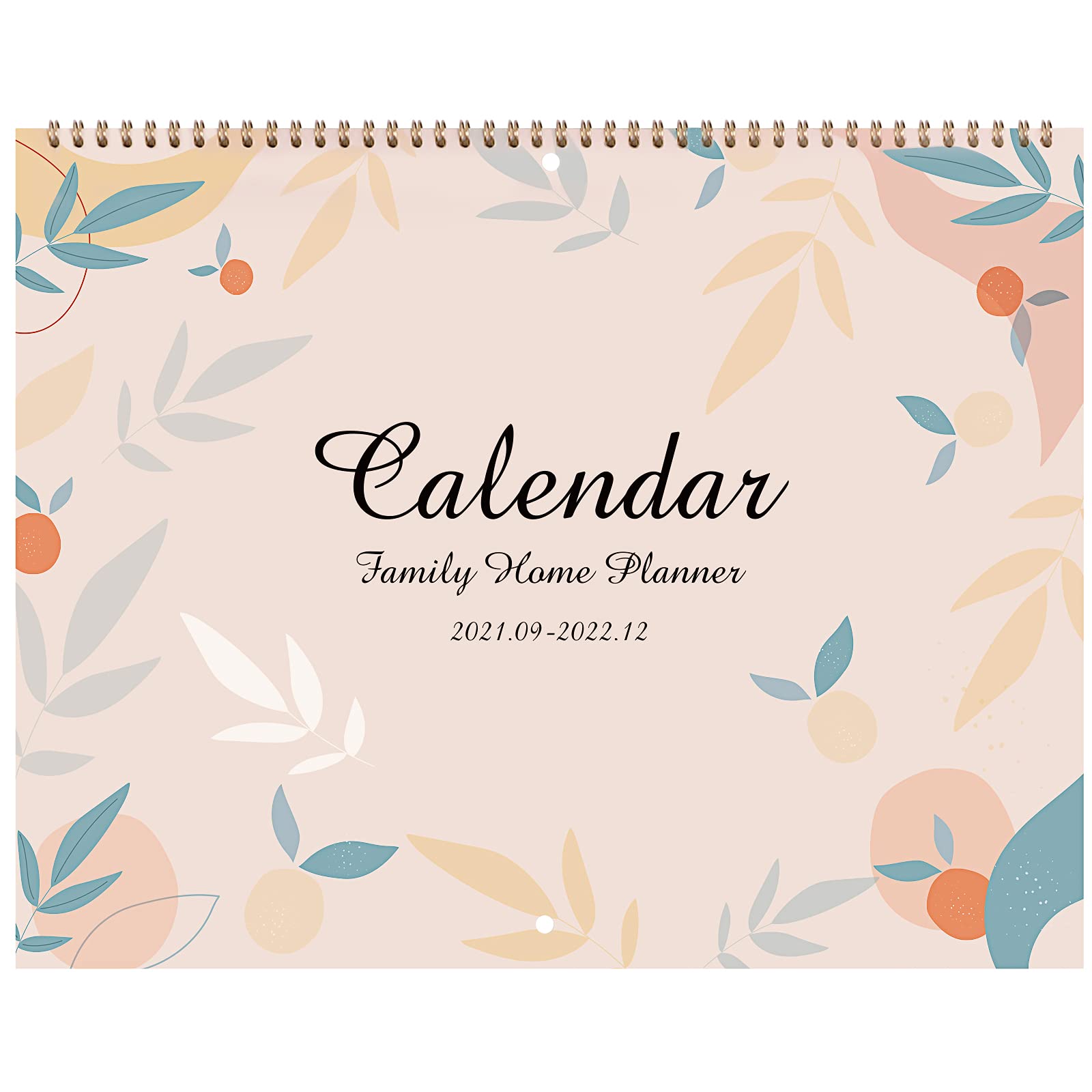 2022 Wall Calendar, Family Calendar 2022 from Sep 2021-De 2022 Month-To-View Family Planner With 6 Column, Twin-Wire Binding, Thick Paper and Back Pocket (37x29 Cm)