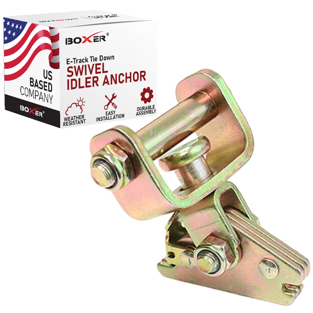 Boxer 2 Pack Premium E-Track Idler Swivel Tie-Down Anchors for E Track Tie Down Systems – Heavy Duty