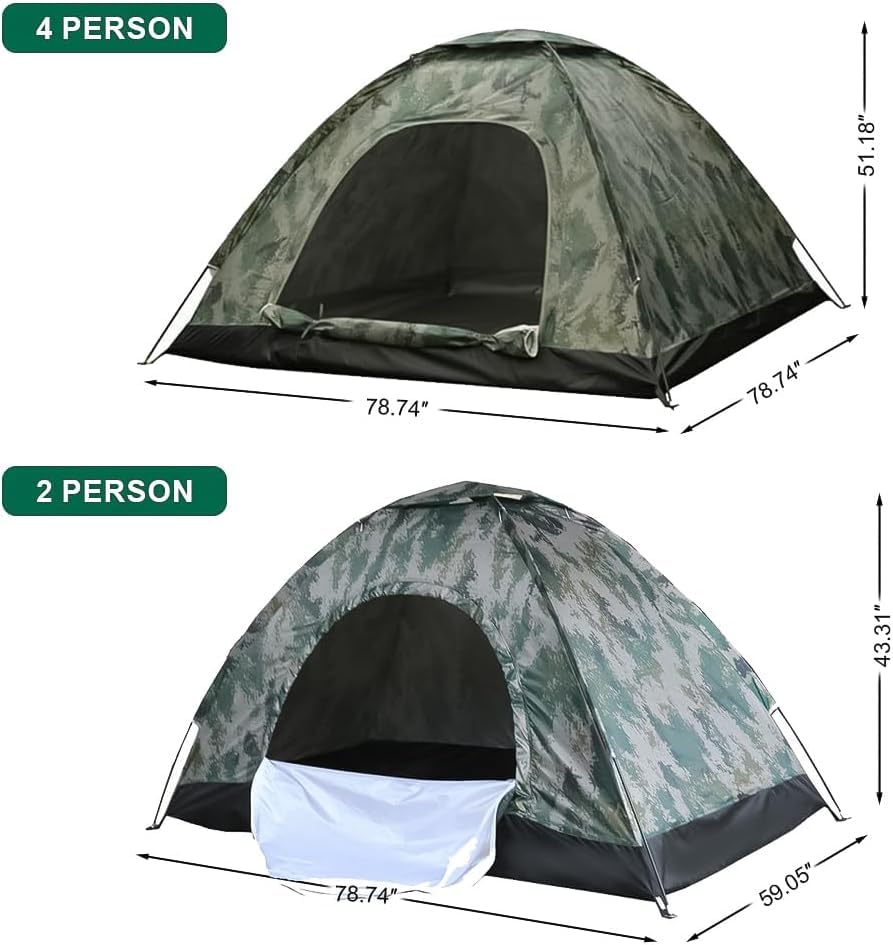 Carpa de campaña impermeable dome para 4 personas miniatura 2