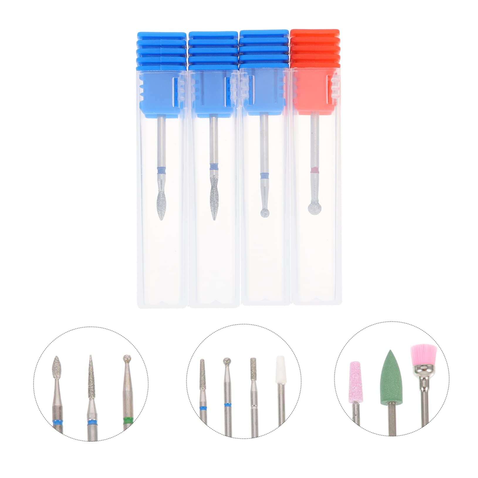 minkissy 16piezas Brocas De Lijado Para Uñas Herramientas De Pulido y Eliminación De Cutículas Accesorios Profesionales Para Manicura Set Multifuncional De Tungsteno Para Salones y Uso