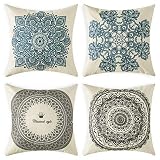 ♥ Größe: Die Größe jedes Kissenbezugs beträgt 45 x 45 cm, 4 Packungen (* ohne Kissen *), lässt sich leicht zusammenfalten und aufbewahren, ist leicht und einfach zu tragen.