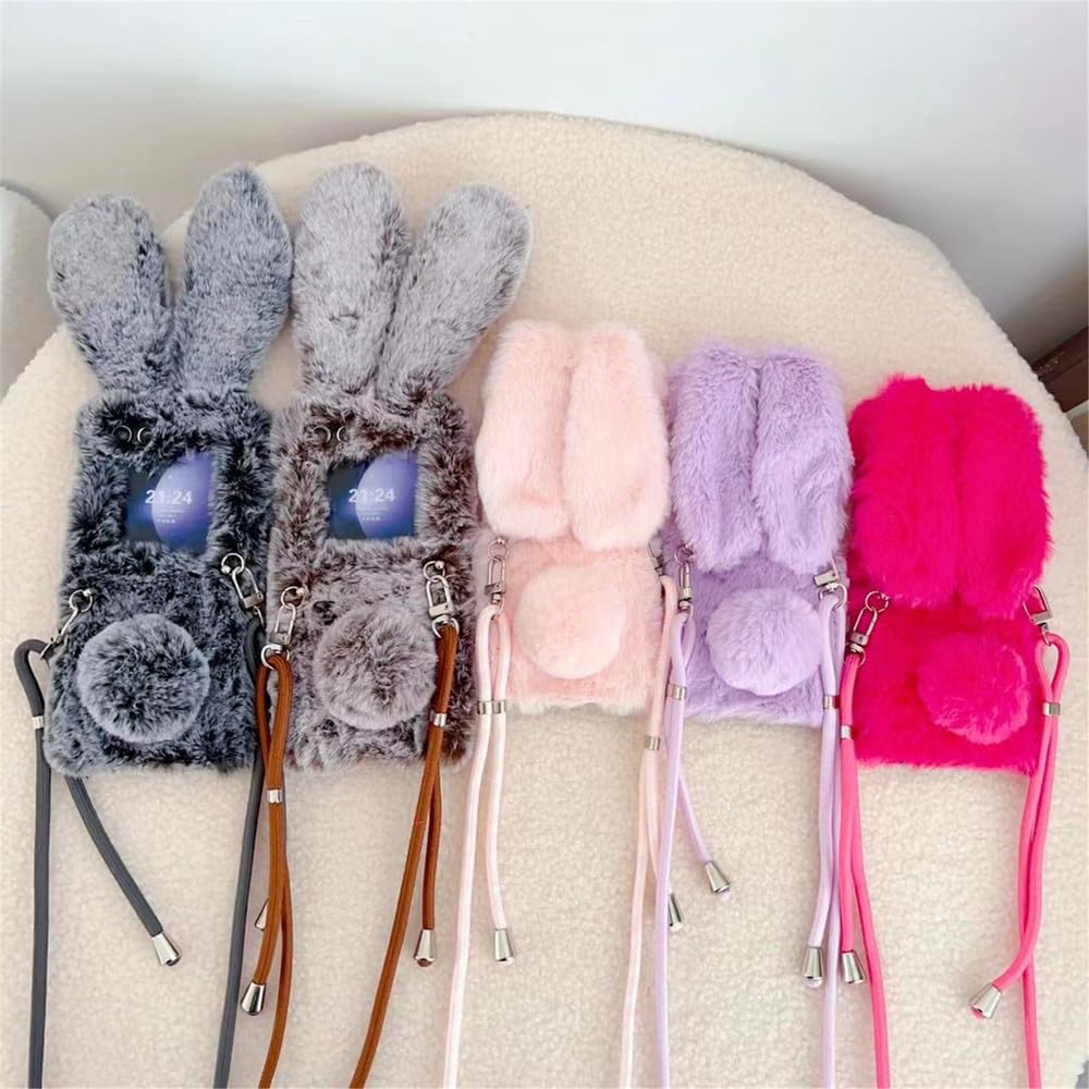 Amazon.com: UYPTK 3D Cute Cartoon Warm Fur Rabbit Hair Crossbody