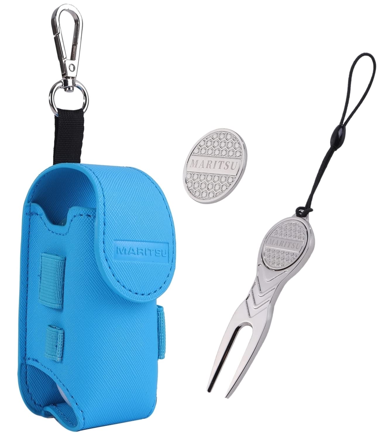 Amazon.co.jp: MARITSU 2個用ゴルフボールケース ポーチ ボール