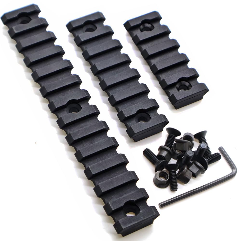 Jeu De 8 Caches Rail RIS ATAIRSOFT – Picatinny 42/67/80/98 Mm – Plastique Dur, Couleur DE – Pour Airsoft, Rail 20 Mm