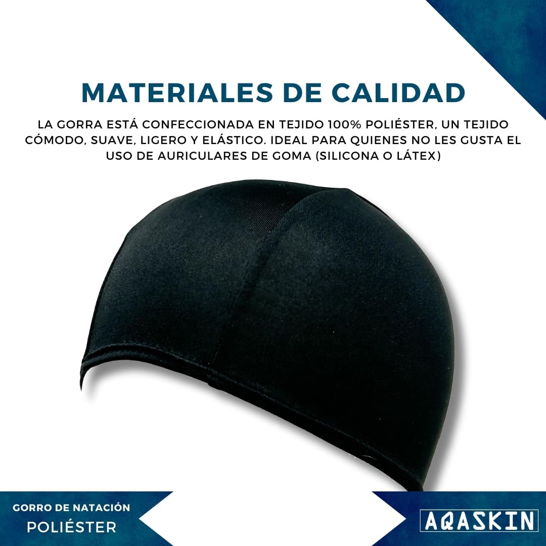 50 Gorros de natación de poliéster Slim FIT Profesional - Descuentos por CANTIDAD - Gorro de Piscina Unisex - Cantidad Paquetes de 50-500 Piezas