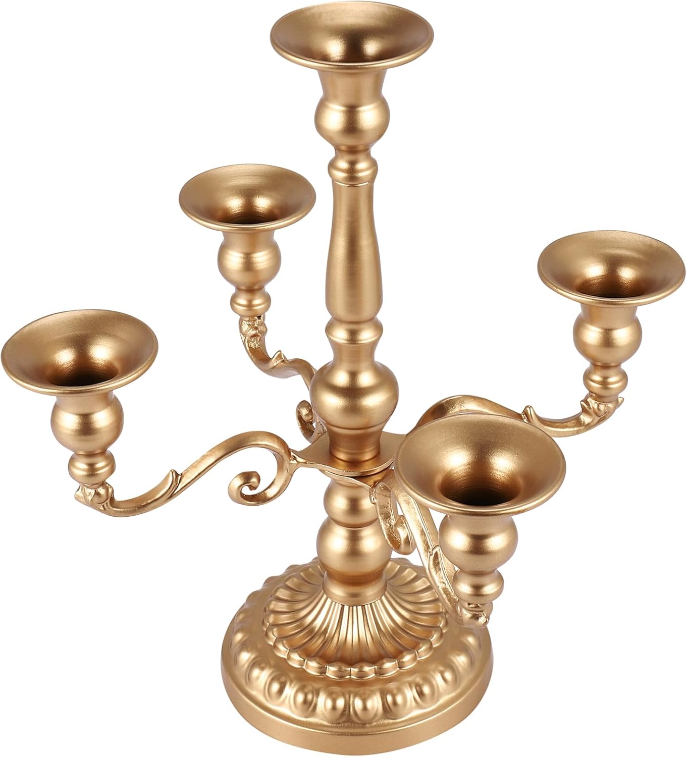 Yoiimiya Gold Candelabra with 5 Arms Candlestick Gothic Candle Holders