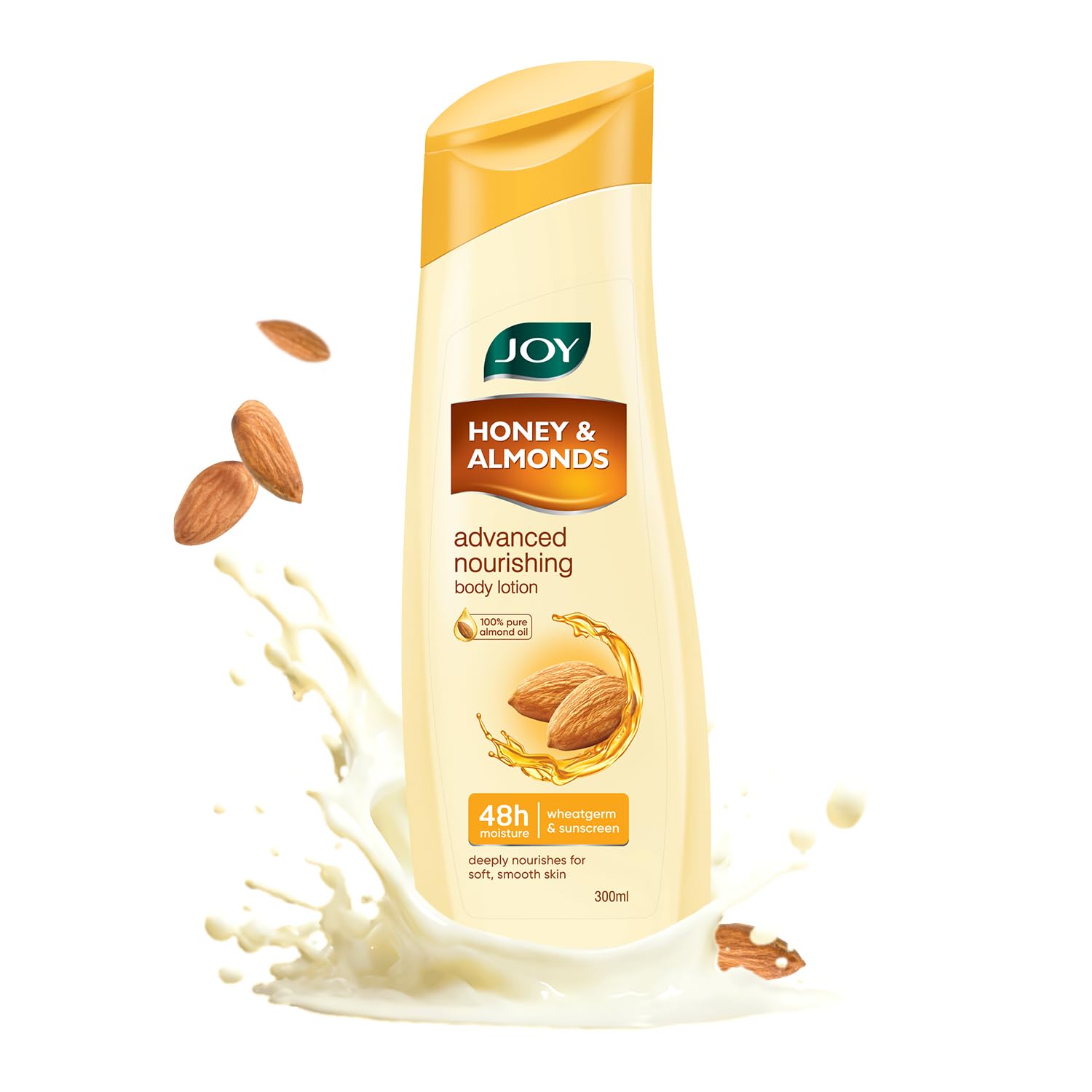Joy Honey & Almonds Advanced Nourishing Lightweight Winter Body Lotion 300ml With Shea Butter For Summers | Natural Sunscreen Filters | Suitable for Normal to Dry Skin