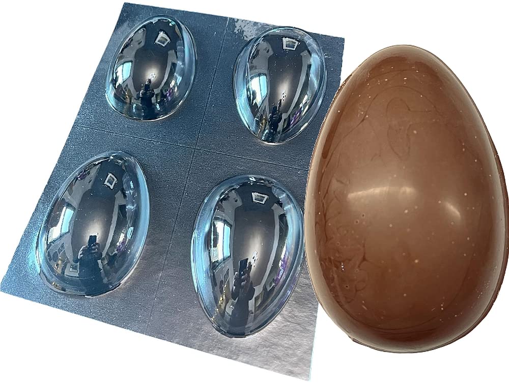 Medium Easter Egg Moulds 4 Cavity Chocolate Mold Plain