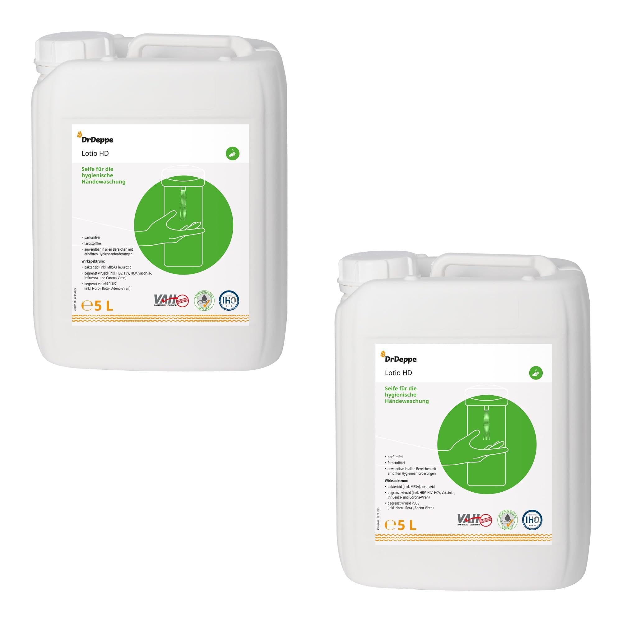 Lotio HD 2x5L – Alkoholhaltiges Händedesinfektionsmittel für hygienische Händewaschung