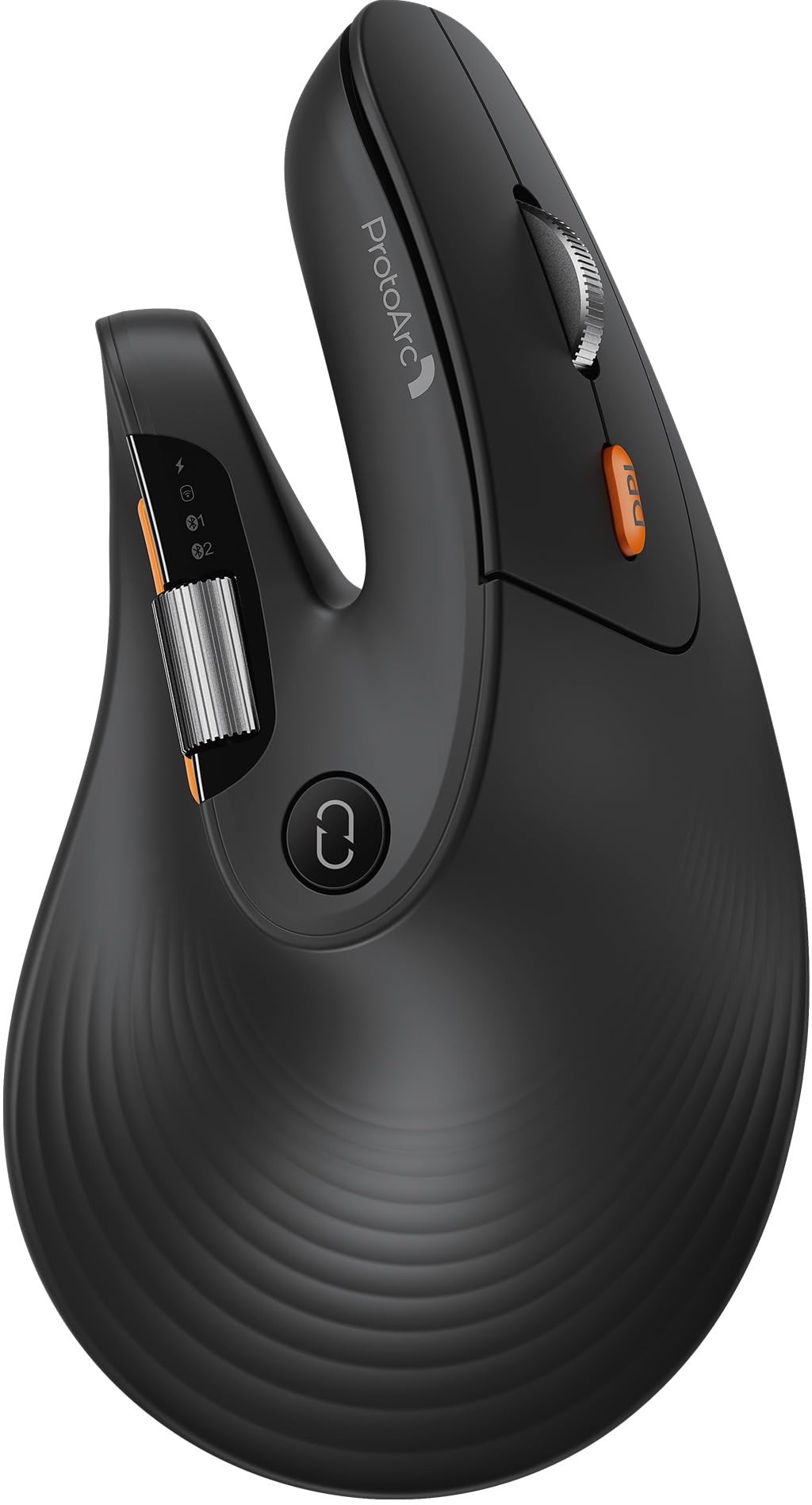 ProtoArc EM11 Pro エルゴノミクスマウス 縦型 Bluetooth/2.4GHz 横スクロール ボタンカスタマイズ 全ボタン静音 黒