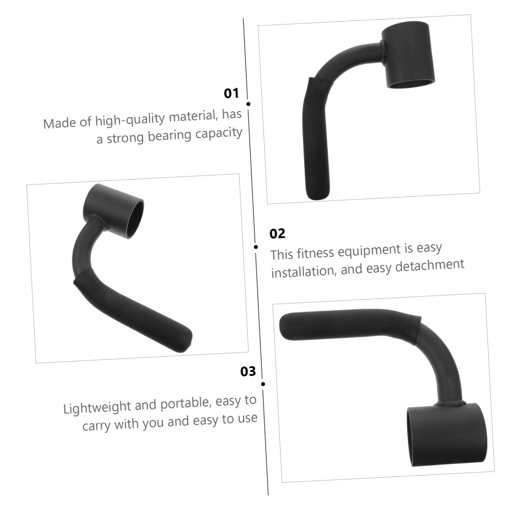 BESTonZON Deadlift Barbell Handle Fitness Equipment for Back Training Durable Barbell Accessory for Home Gym Easy Installation High Bearing Capacity for Strength Training