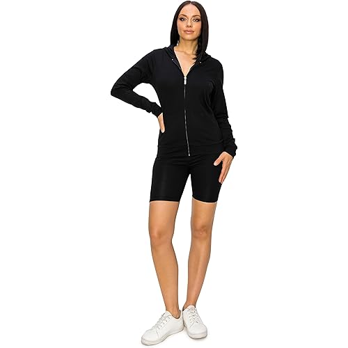 Eevee Women's Full Zip Hoodie - Lightweight Jacket Active Sweater Hooded Sweatshirt Slim Fitting Yoga Activewear