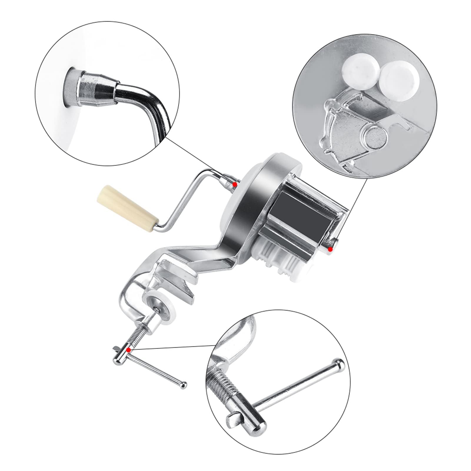 Máquina Manual De Prensa De Fideos De Aleación De Aluminio Máquina Para Hacer Pasta De Cocina Con Abrazadera Ajustable, Para Cocina, Cocinar