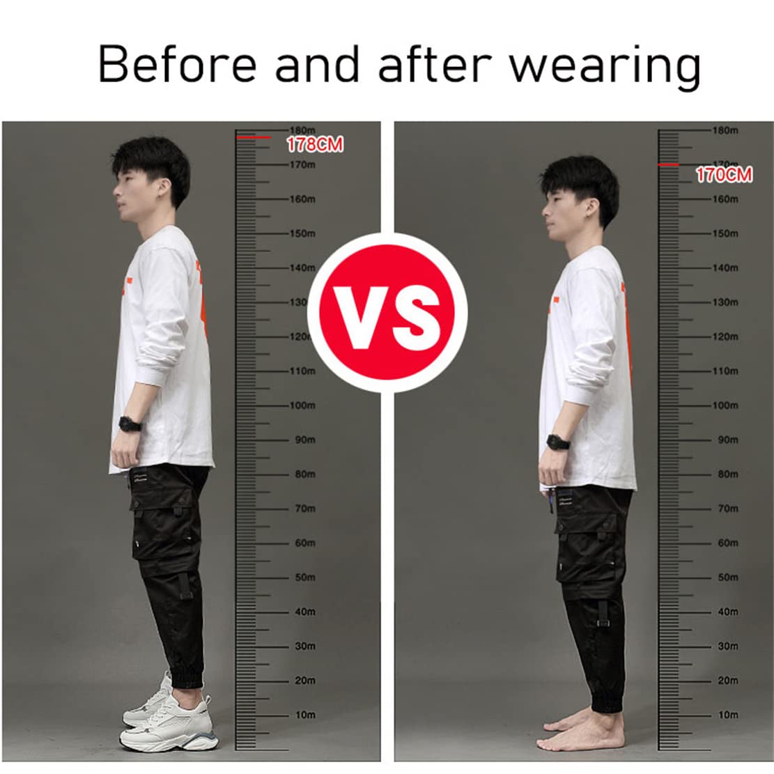 Scarpe con Rialzo per Uomo, Scarpe con Rialzo Invisibile da 8 Cm, Scarpe Casual più Alte, Comode Scarpe da Passeggio Leggere