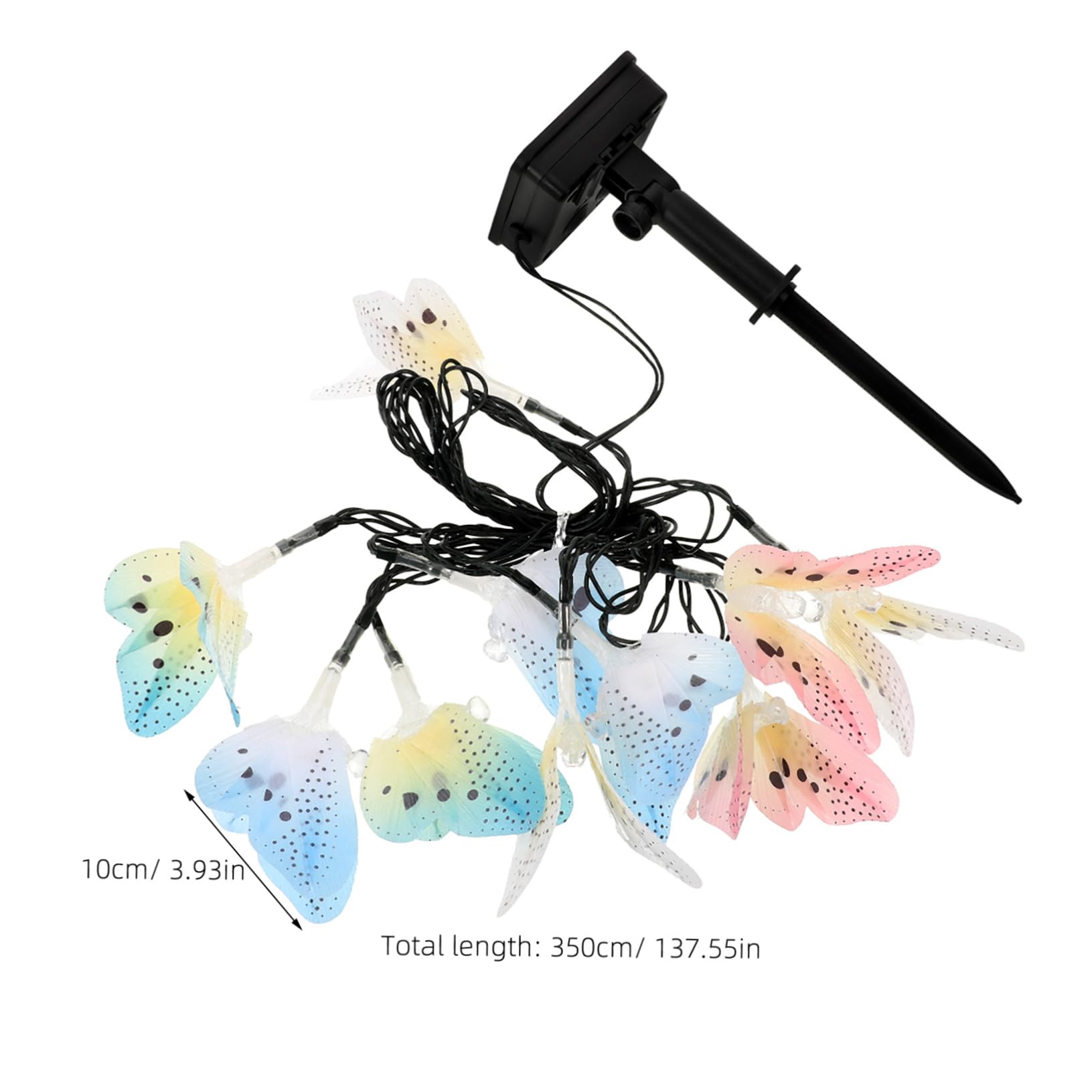 Garneck 10pcs Solar Garden Lights Outdoor Pathway String Solar Powered Decorative Landscape Lights for Yard Patio Lawn