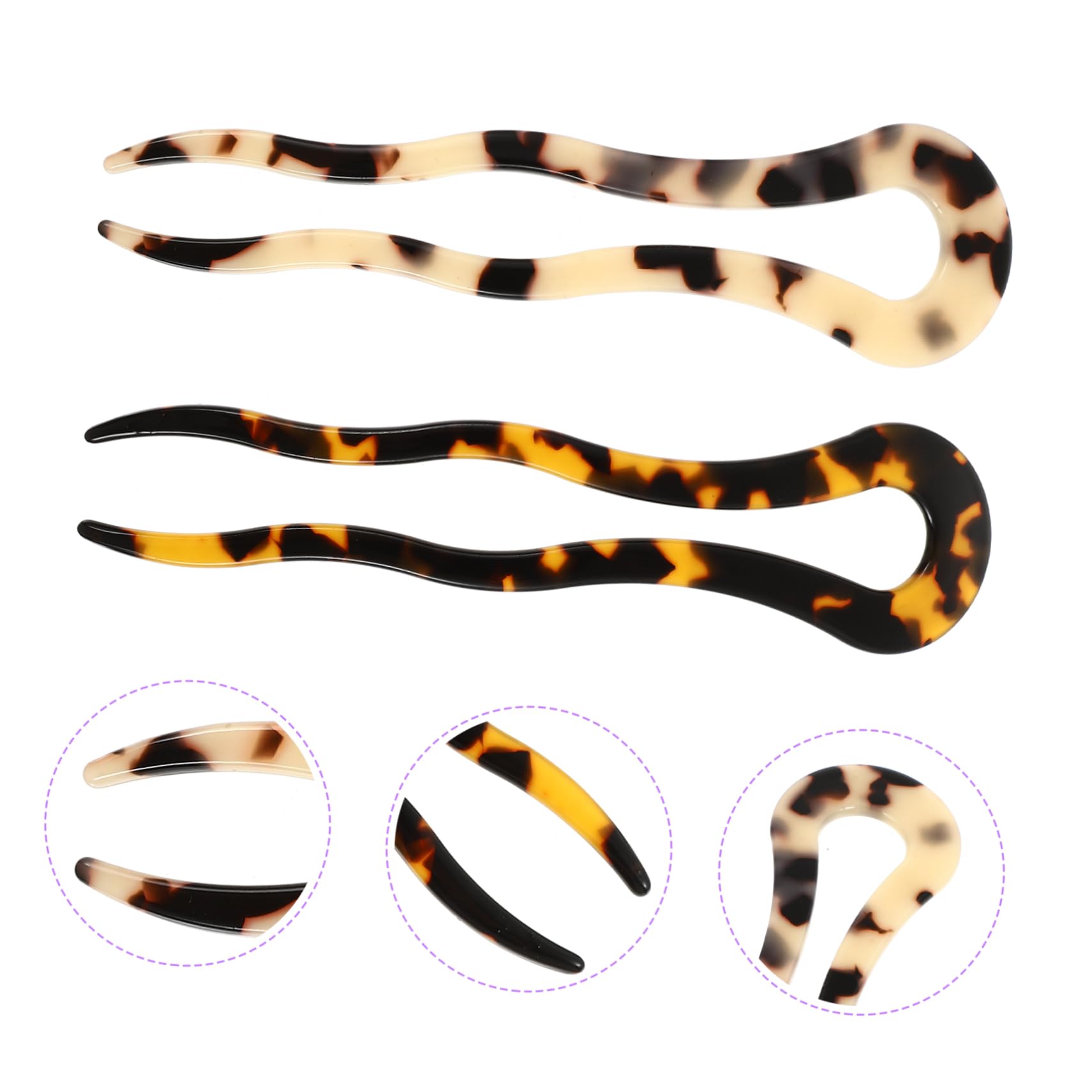 PLAFOPE 8piezas Horquillas Francesas Acetato Tenedor Para Moños Accesorios Para Peinados Elegantes Fiesta y Ocasiones