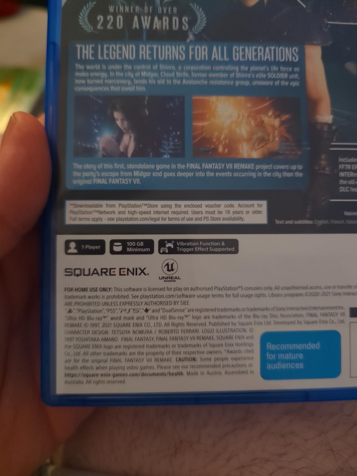 DLC code. Not complete on disc