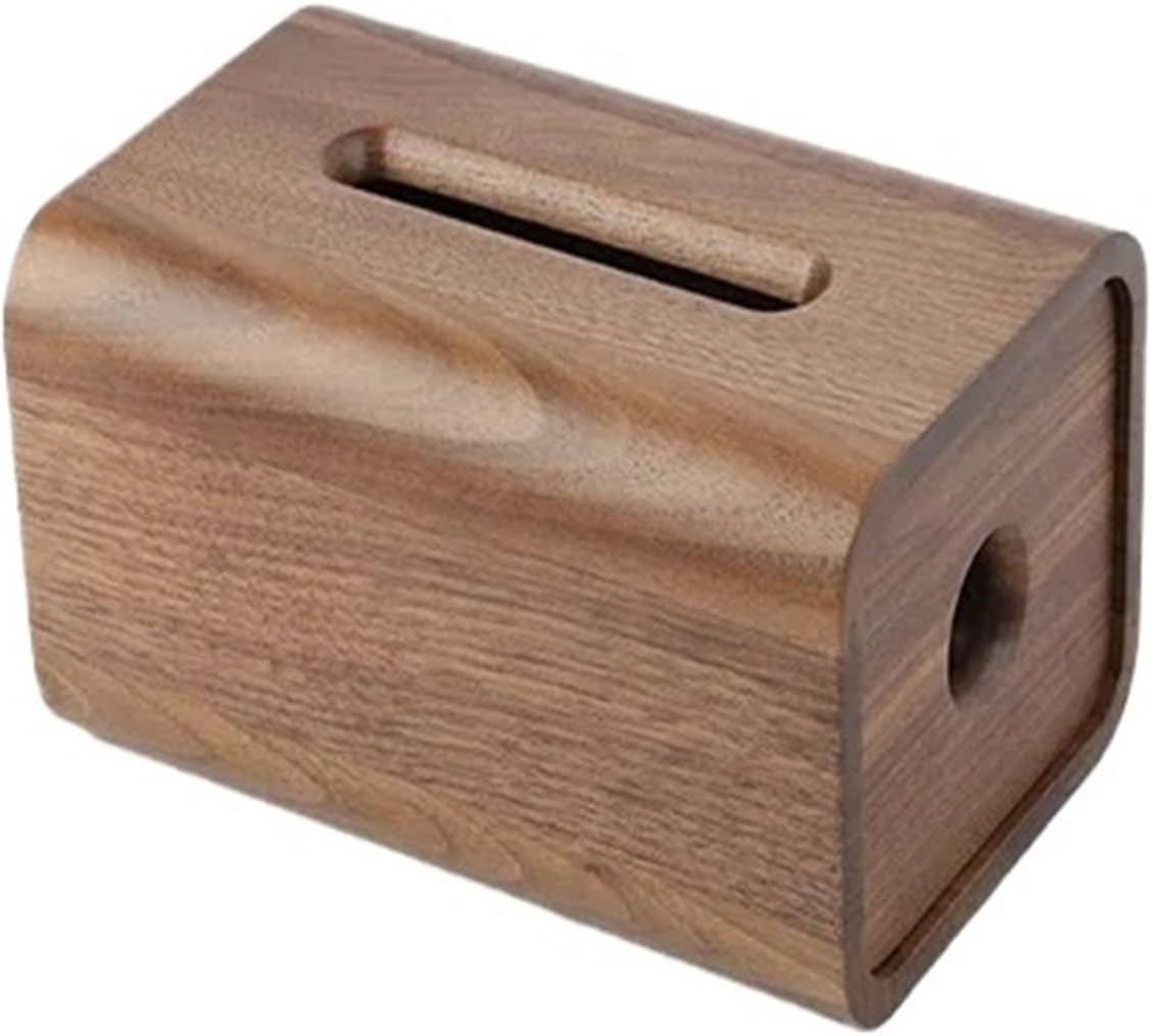 Rectangular Walnut Tissue Box Wooden Napkin Storage Boxes
