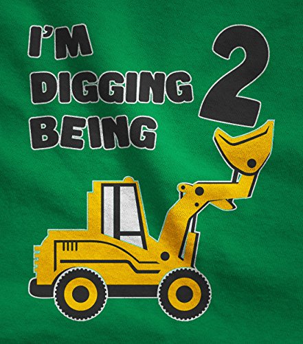 Construction 2Nd Birthday Shirt Boy I'm Digging Being 2 Kids Jersey T-Shirt 2T Gray #TOP1
