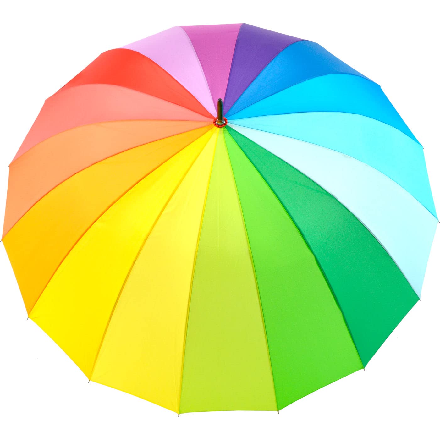 iX-brella Regenschirm XXL Regenbogen 129 cm Fiberglas, leicht, bunt, groß mit Softgriff
