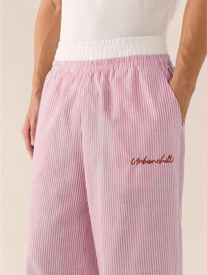 ZAFUL Men's Striped Baggy Pants Casual Lounge Loose Flare Graphic Wide Leg Long Pants wieh Pocket4