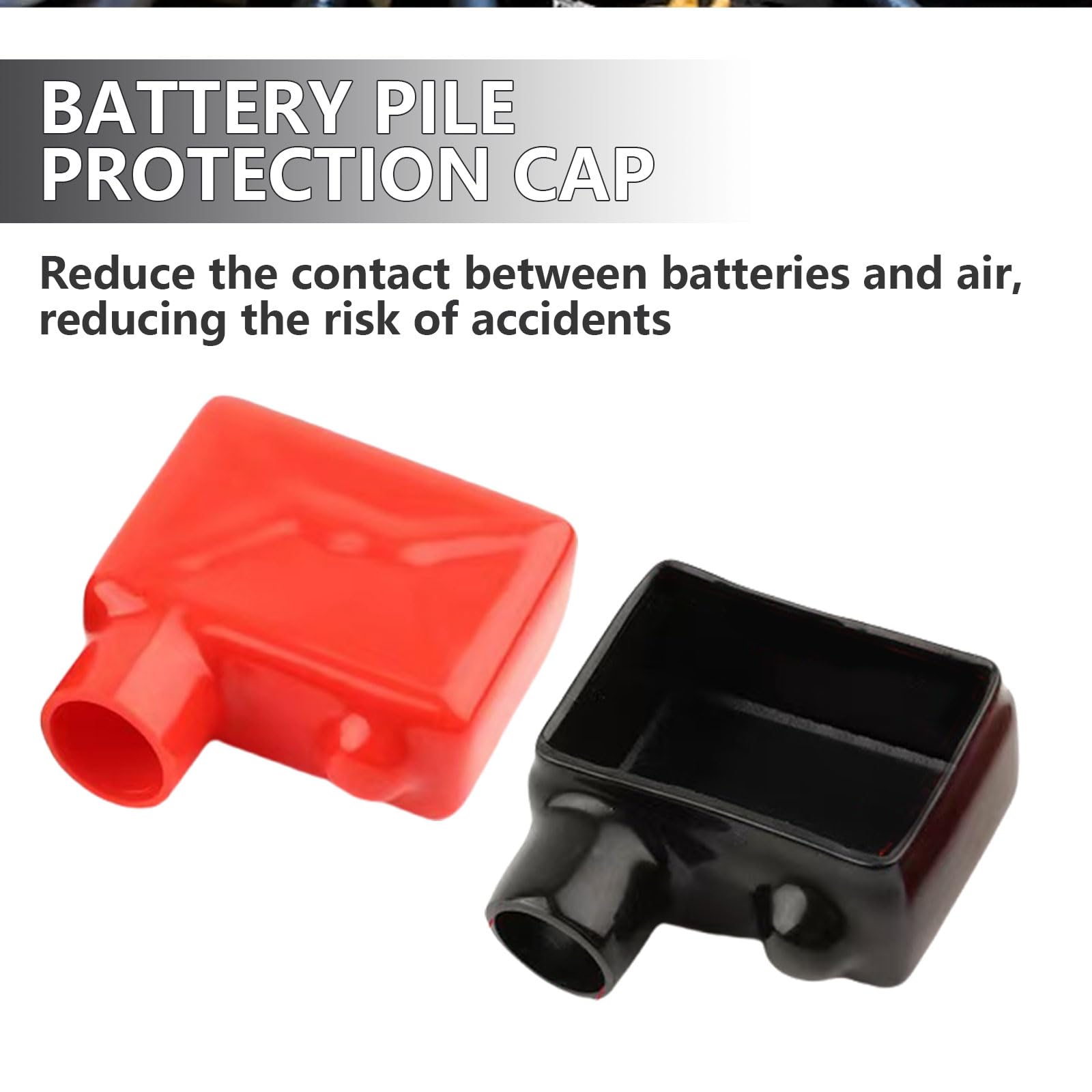 Copertura del polo della batteria, copertura della batteria per auto,morsetti della batteria in PVC, copertura del terminale positiva e negativa,copertura del connettore isolante, nero+rosso